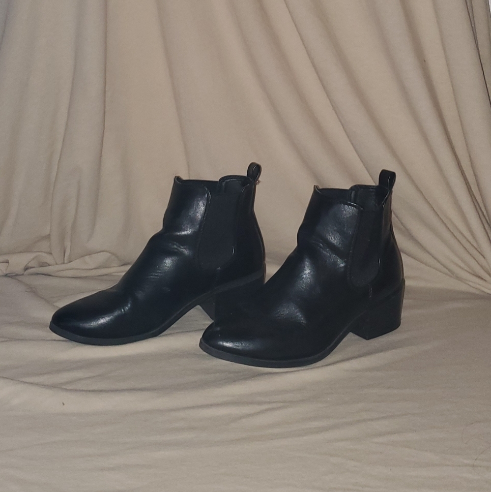 Target 'A New Day' Black Leather Chelsea Boots